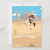 Cowboy 1st Birthday Party Kaart (Achterkant)
