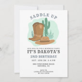 Cowboy 2e uitnodiging van de Birthday Party (Voorkant)