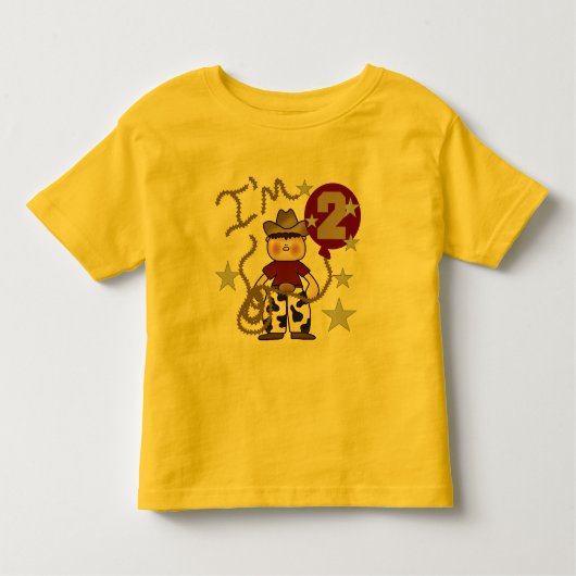 Cowboy 2e verjaardag T-shirts en cadeaus (Voorkant)
