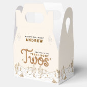 Cowboy 2nd Birthday Party Terri-Boot Twos Western Bedankdoosjes (Geopend)