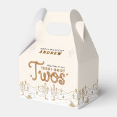 Cowboy 2nd Birthday Party Terri-Boot Twos Western Bedankdoosjes (Voorkant Zijde)