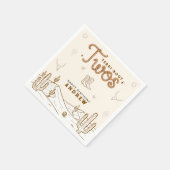 Cowboy 2nd Birthday Party Terri-Boot Twos Western Servet (Hoek)