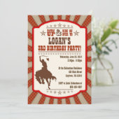 Cowboy 3e uitnodiging van de Birthday Party (Staand voorkant)