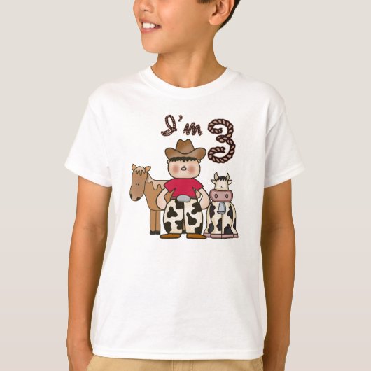 Cowboy 3rd Birthday T-shirt (Voorkant)