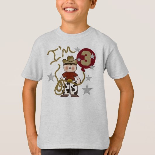 Cowboy 3rd Birthday T-shirt (Voorkant)