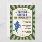 Cowboy 4e uitnodiging van de Birthday Party (Voorkant)