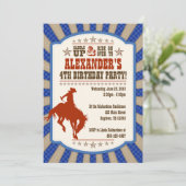 Cowboy 4e uitnodiging van de Birthday Party (Staand voorkant)
