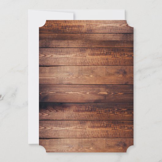 Cowboy 4e uitnodiging van de verjaardag (Achterkant)