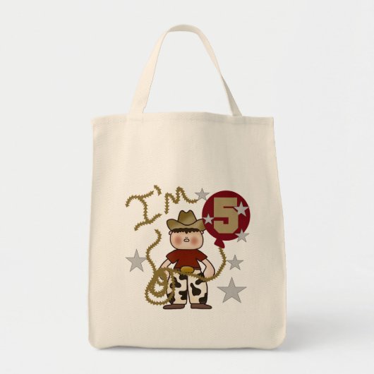 Cowboy 5e verjaardag T-shirts en geschenken Tote Bag (Voorkant)