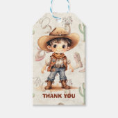 Cowboy 5th Birthday Bash Cadeaulabel (Voorkant)