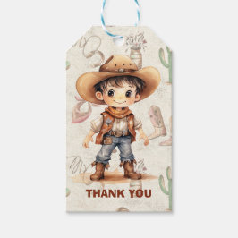 Cowboy 5th Birthday Bash Cadeaulabel