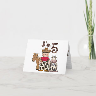 Cowboy 5th Birthday-uitnodigingen