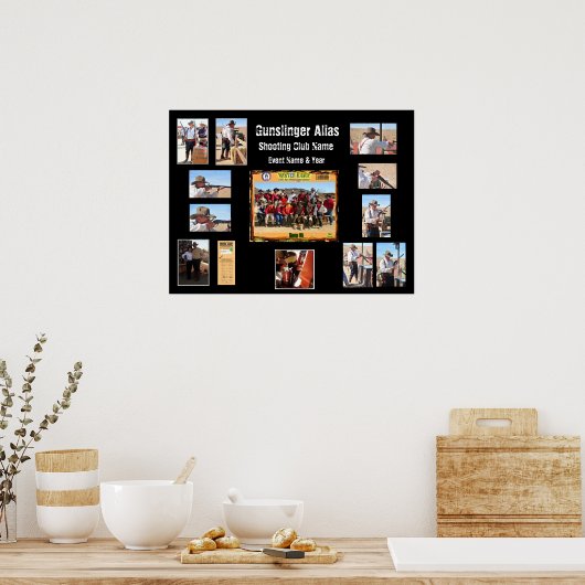 Cowboy Action Shooting Event Aangepaste Posters (Keuken)