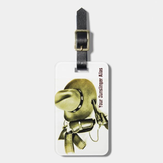 Cowboy Action Shooting Pistool Cart ID Label Bagagelabel (Voorkant verticaal)