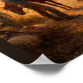 Cowboy adjusting saddle at sunrise poster (Hoek)