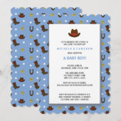 Cowboy Adoption Baby shower nodigt uit Kaart (Voorkant / Achterkant)