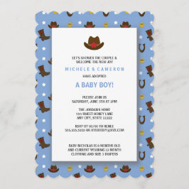 Cowboy Adoption Baby shower nodigt uit Kaart