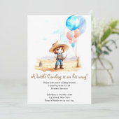 Cowboy Adventure Baby Boy's Wild West Shower Kaart (Staand voorkant)