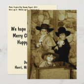 cowboy-afbeelding 2 feestdagenkaart (Voorkant / Achterkant)