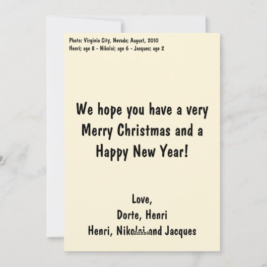 cowboy-afbeelding 2 feestdagenkaart (Achterkant)