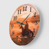 Cowboy-afbeelding voor acrylwandklok grote klok (Hoek)