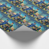 Cowboy Afstuderen Guy Met Pickup Truck Custom Cadeaupapier (Hoek)