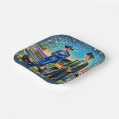 Cowboy Afstuderen Guy Met Pickup Truck Custom Papieren Bordje (Gebogen)