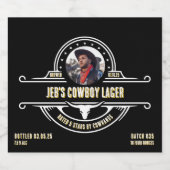 Cowboy Ale Lager aanpassen Gedetailleerd Bier Etiket (Enkel label)