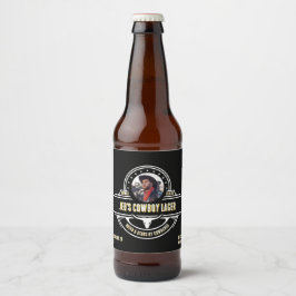 Cowboy Ale Lager aanpassen Gedetailleerd Bier Etiket