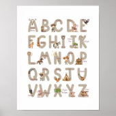 Cowboy Alphabet ABC Poster Kids Room Decor (Voorkant)