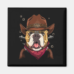 Cowboy American Bulldog Country Muziek Rodeo Howdy Magneet