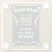 Cowboy Amerikaans Frontier Saloon Glazen Onderzetter (Achterkant)