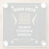 Cowboy Amerikaans Frontier Saloon Glazen Onderzetter (Achterkant)