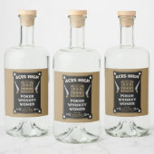 Cowboy Amerikaans Frontier Saloon Likeurfles Etiket (Flessen)