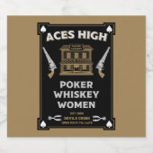 Cowboy Amerikaans Frontier Saloon Likeurfles Etiket (Enkel label)