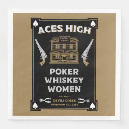 Cowboy Amerikaans Frontier Saloon Servet