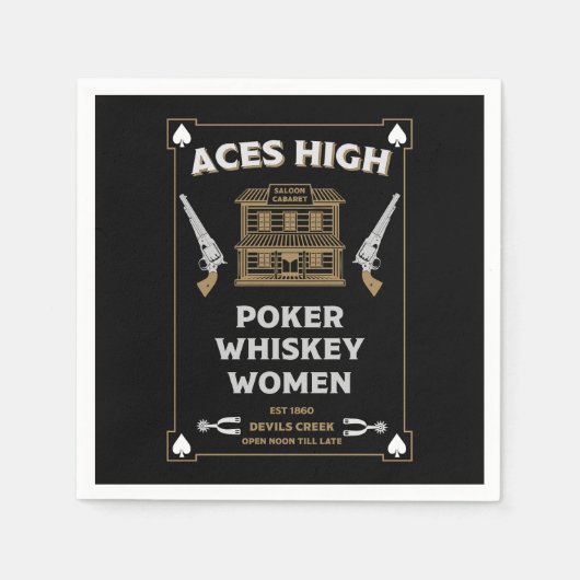 Cowboy Amerikaans Frontier Saloon Servet (Voorkant)