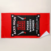 Cowboy Amerikaans Frontier Saloon Strandlaken (Voorkant)