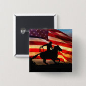 Cowboy and American Flag Flair Button (Voorkant /achterkant)