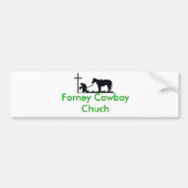 cowboy_and_cross, Forney Cowboy Chuch Bumpersticker (Voorkant)