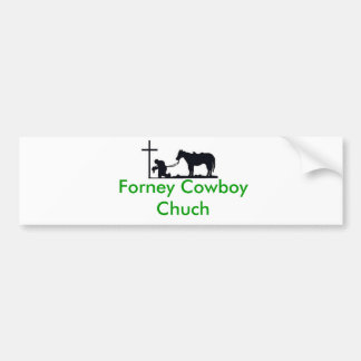 cowboy_and_cross, Forney Cowboy Chuch Bumpersticker
