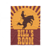 Cowboy and Horse Rodeo Sunset