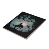 Cowboy and Moon Art Tegel Tegeltje (Zijkant)