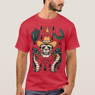 Cowboy and Snakes Desert T-shirt