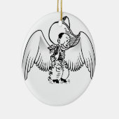 Cowboy Angel Keramisch Ornament (Rechts)