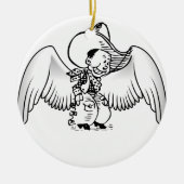 Cowboy Angel Keramisch Ornament (Voorkant)