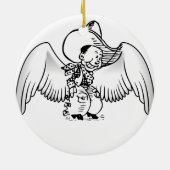 Cowboy Angel Keramisch Ornament (Achterkant)