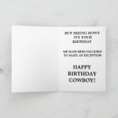 Cowboy Antiek Mannen West Foto Grappig Kaart (Binnen)