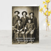 Cowboy Antiek Mannen West Foto Grappig Kaart (Gele Bloem)