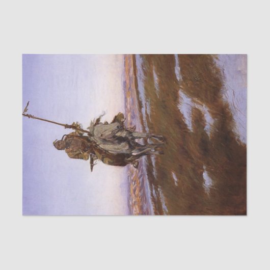 Cowboy Art van Charles Russell: "A Cree Indian" Tissuepapier (Voorkant)